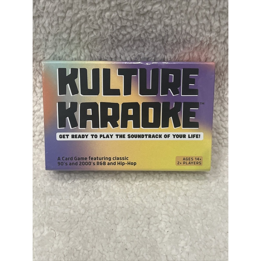Kulture Karaoke Card Game, Classic 90's & 2000's R&B and Hip-Hop NEW Sealed‎